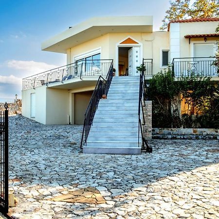 Villa Afroditi In Chania Near Airport With Private Pool, Free Wi-Fi, Souda Bay Views, Garden Oasis Kounoupidhianá 외부 사진